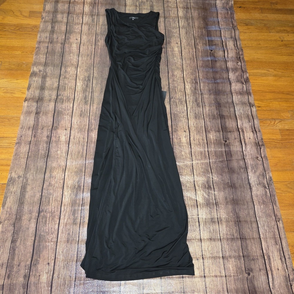 Lulu's Black Sleeveless Maxi Dress with Side Slit - Picture 2 of 13
